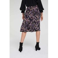 Pleat skirt, black-multicolour