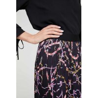 Pleat skirt, black-multicolour