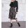 Pleat skirt, black-multicolour