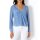Silk blouse in wrap-look, sky blue