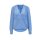 Silk blouse in wrap-look, sky blue