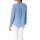 Silk blouse in wrap-look, sky blue