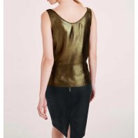 Blouse top, gold-black