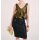 Blouse top, gold-black