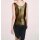 Blouse top, gold-black