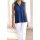 Designer-Stufenbluse, jeansblau