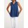 Designer-Stufenbluse, jeansblau
