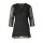 Bluse m. Perlen, schwarz