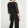 Bluse m. Perlen, schwarz