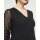 Bluse m. Perlen, schwarz