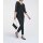Bluse m. Perlen, schwarz