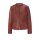 Designer-Lammnappalerderjacke, rotbraun