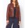 Designer-Lammnappalerderjacke, rotbraun