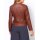 Designer-Lammnappalerderjacke, rotbraun