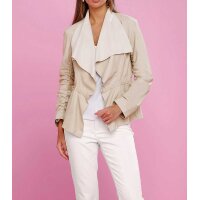 Designer-Ziegennappaleder-Jacke, sesam