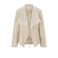 Designer-Ziegennappaleder-Jacke, sesam