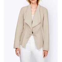Designer-Ziegennappaleder-Jacke, sesam