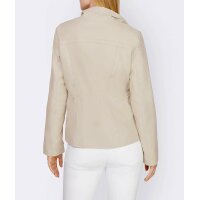 Designer-Ziegennappaleder-Jacke, sesam