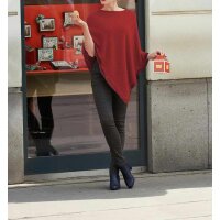 Designer-Feinstrickponcho m. Pailletten, kastanie