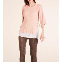 Designer-Pullover-2-in-1, rosé-ecru