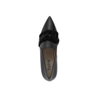 Ziegen-Nappaleder-Pumps m.Kettenelement, schwarz