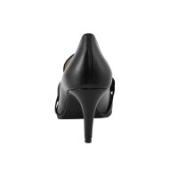 Ziegen-Nappaleder-Pumps m.Kettenelement, schwarz