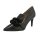 Ziegen-Nappaleder-Pumps m.Kettenelement, schwarz