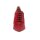 Cowhide lace pumps in crocodile look, red