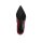 Cowhide lace pumps in crocodile look, red