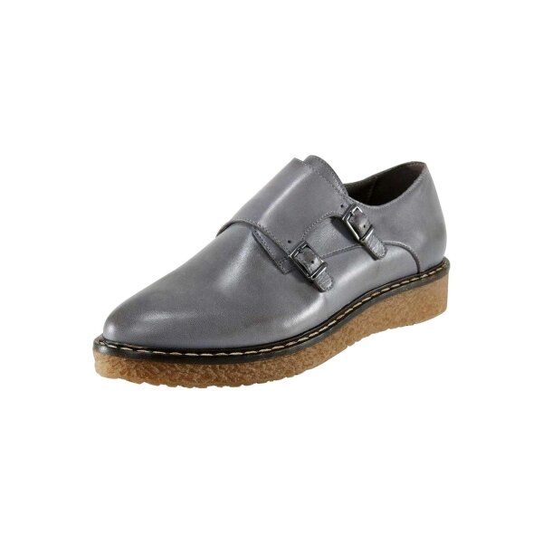 Leather slipper, grey