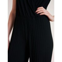 Designer-Plissee-Overall, schwarz