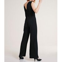 Designer-Plissee-Overall, schwarz