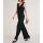 Designer-Plissee-Overall, schwarz