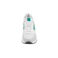 Buty sportowe ze skóry bydlęcej nappa i zamszu, biało-zielone