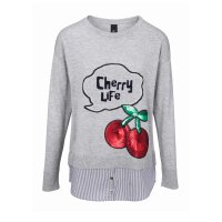 Two-in-one sweater, grey-blend