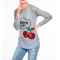 Two-in-one sweater, grey-blend