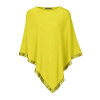 Designer-Feinstrickponcho m. Pailletten, limette
