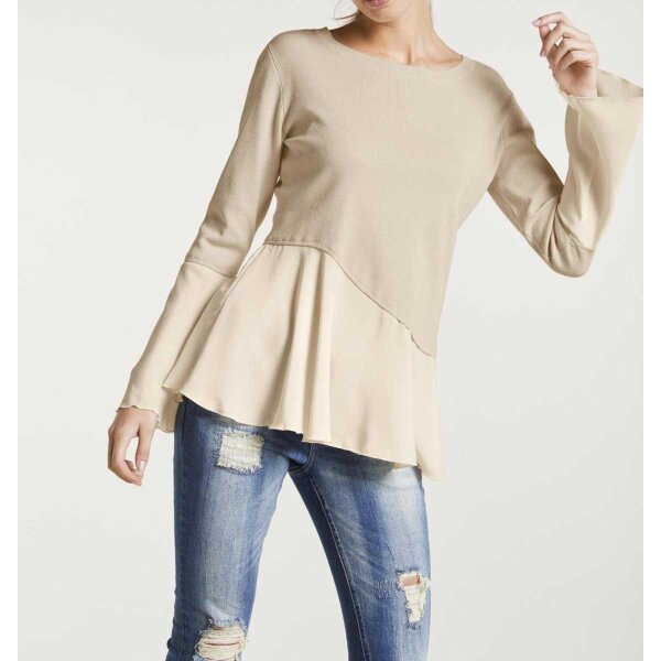 2-in-1-Pullover, beige