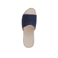 Ziegen-Veloursleder-Pantolette, blau