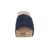 Ziegen-Veloursleder-Pantolette, blau