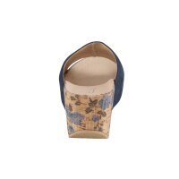 Ziegen-Veloursleder-Pantolette, blau