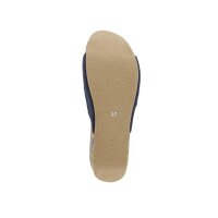 Ziegen-Veloursleder-Pantolette, blau