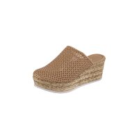 Rindleder-Cut-Out-Clog, camel