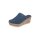 Rindleder-Cut-Out-Clog, jeansblau