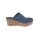 Rindleder-Cut-Out-Clog, jeansblau