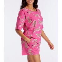 Allover-Animalprint-Shorty, pink-gemustert