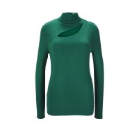 Designer-Jerseyshirt m. Cut-Out, grün