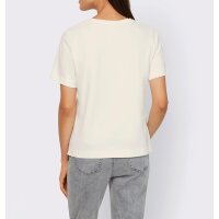 Shirt with print and glitter stones, ecru