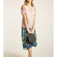 Bluse m. Cut-Outs, nude