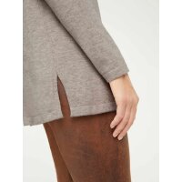 Designer-Feinstrickpullover m. Schal, beige